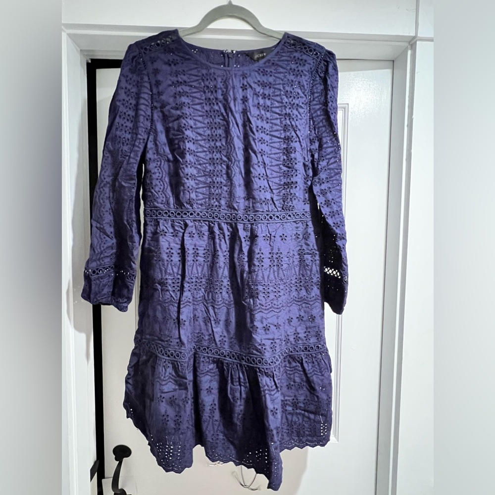JCrew navy eye kit dress with slip sz 10